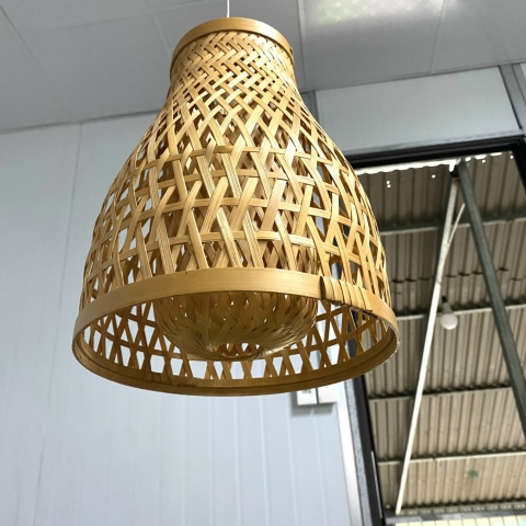 Đèn Tre Trang Trí Quán, Đèn Mây Tre Thả Trần